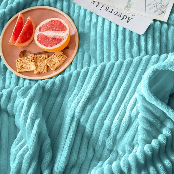 SOGA Sky Blue Throw Blanket – Soft Cozy Blanket for Bed, Sofa & Couch - Picture 12 of 13